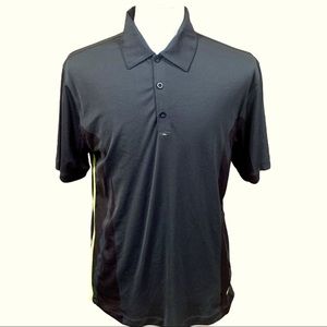 Men’s Nike Golf Dri-Fit Short Sleeve Polo Shirt Design On Back Black Medium